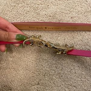 Kate spade leather belt w alligator design